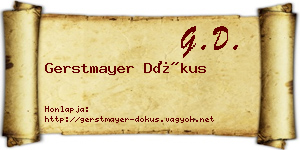 Gerstmayer Dókus névjegykártya